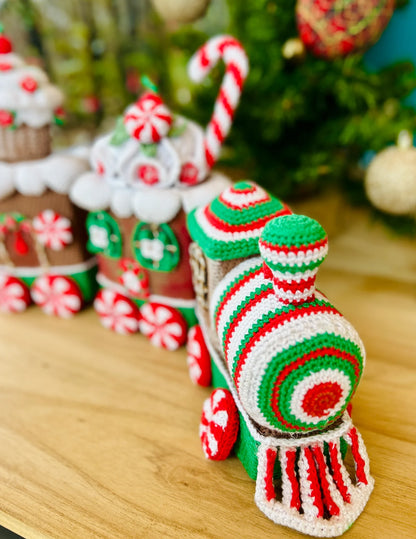 Christmas Gingerbread Train Crochet Pattern