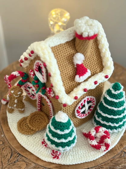 Christmas Gingerbread House Crochet Patterns Set